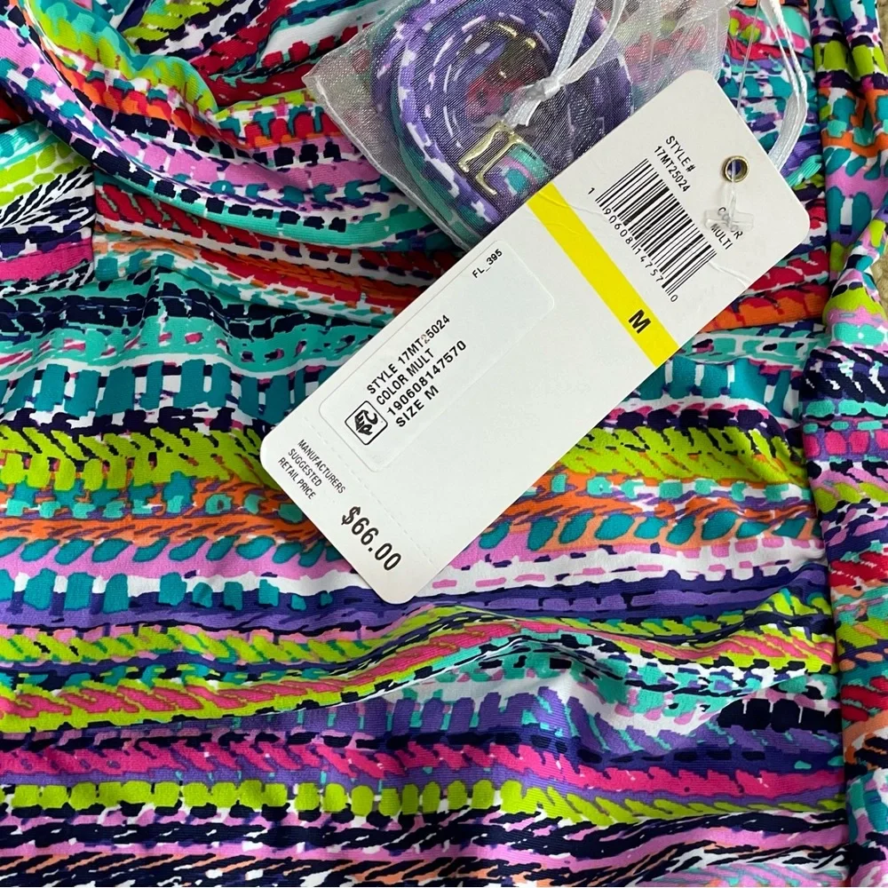 Anne Cole Signature Multi-color Striped Bandeau Tankini Top - Picture 6 of 8